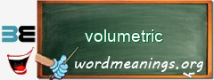 WordMeaning blackboard for volumetric